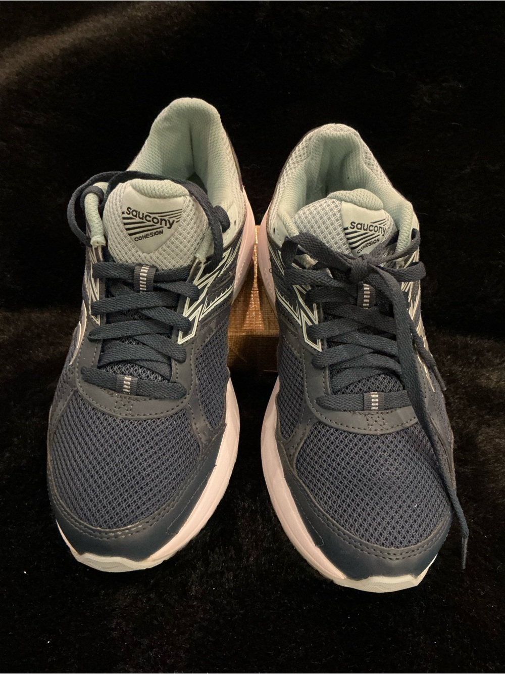 Saucony Cohesion 14 Women's Navy and Mint Athletic Running Shoes Size 10